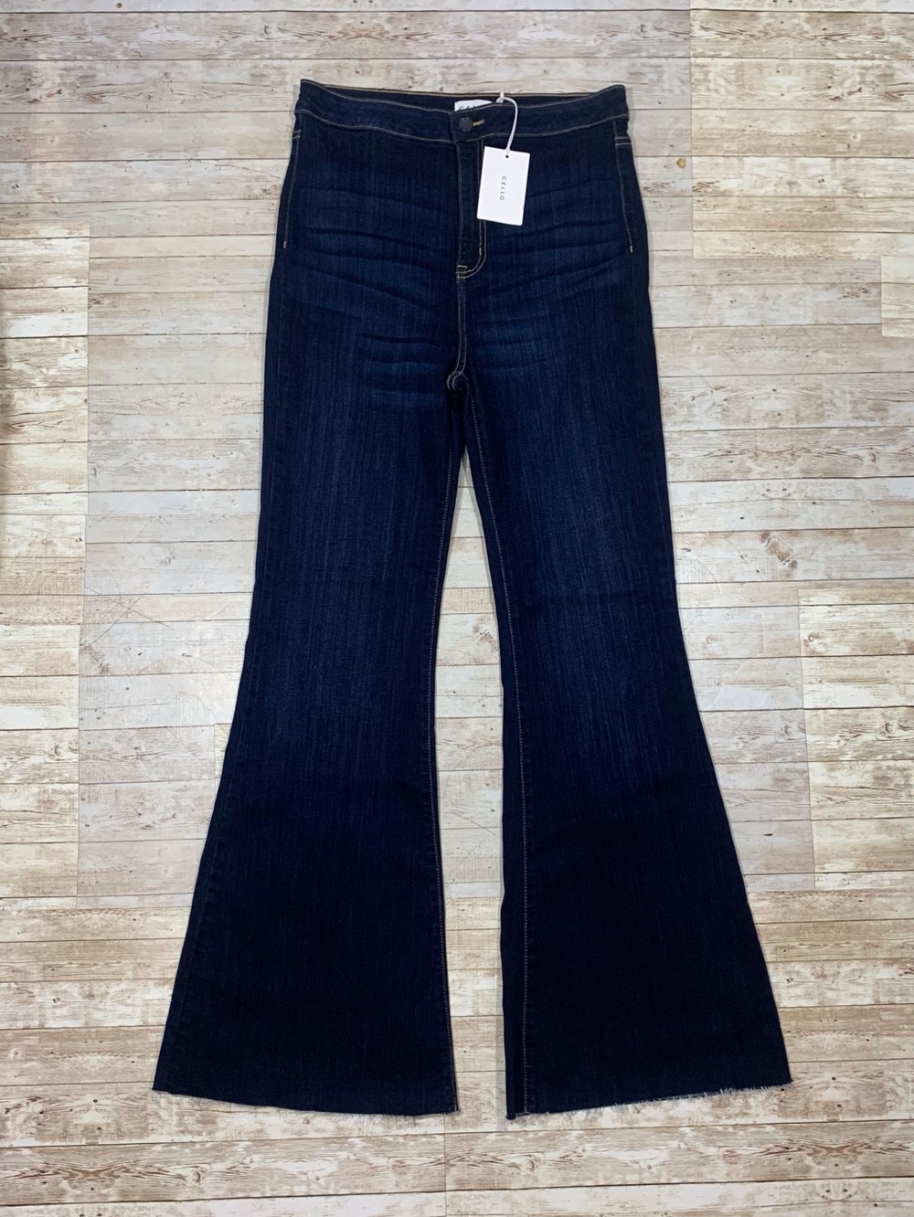 Cello High Rise Skinny Flare Jeans Dark Denim Size 13 NWT boho western